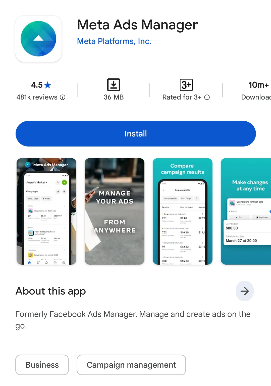 Install Meta Ads Manager